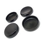 Black Chrome Castor Cups
