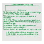 Carelessness Causes Fire – Adhesive Labels