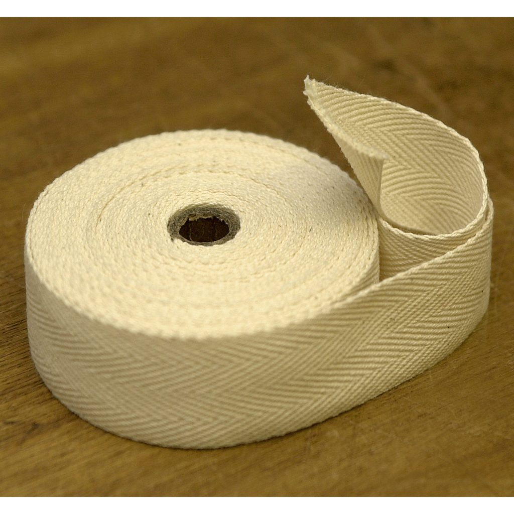 Herringbone-Tape-1024x1024-1 Heavy Cotton Heading Tape - Natural - Image 1