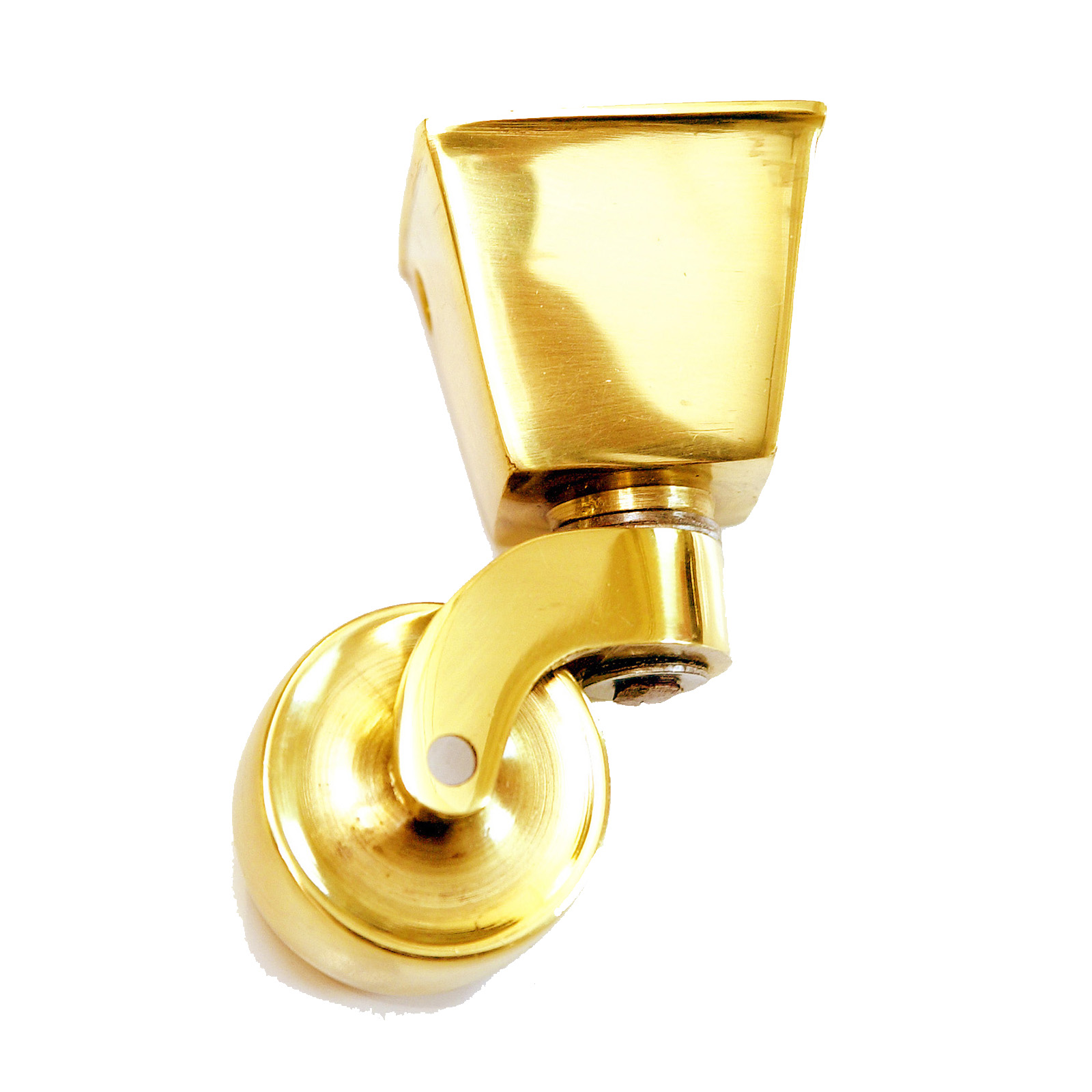 Solid-Brass-Square-Socket Brass Square Cup Castors - Image 1